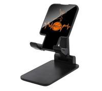 Basketball Heartbeats Adjustable Phone Stand Cute Foldable Desk Holder for Phones Tablets Hands Free