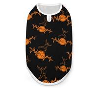Basketball Heartbeats Dog Shirts Summer Pet Clothes Comfort T-Shirts Vest Sleeveless Tank Top for Cats Dogs 2XL
