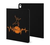 Basketball Heartbeats Funny Tablet Case Compatible with IPAD Pro 2020 （11in）/2020 （10.2in）/2020 AIR 4 （10.9in）/Pro 2021 （11in）/Air4/Air5 （10.9in） Personality Protective Cover with Pen Slot