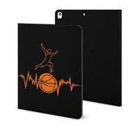 Basketball Heartbeats Funny Tablet Case Compatible with IPAD Pro 2020 （11in）/2020 （10.2in）/2020 AIR 4 （10.9in）/Pro 2021 （11in）/Air4/Air5 （10.9in） Personality Protective Cover with Pen Slot