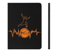 Basketball Heartbeats Funny Tablet Case Compatible with IPAD Pro 2020 （11in）/2020 （10.2in）/2020 AIR 4 （10.9in）/Pro 2021 （11in）/Air4/Air5 （10.9in） Personality Protective Cover with Pen Slot