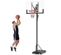 Basketball Hoop, Adjustable Height 2.35-3.1M Basketball Nets with Backboard and Wheels Kids Basketball Hoop for Adults and Children