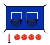 Basketball Hoop - Adjustable Inflatable Basketball Net for Jumping Sports Accessory for s Fun Outdoor Game for Kids and Adults