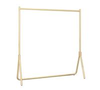 Basketball Hoop Clothes Rail Heavy Duty, 5ft High Industrial Style Clothes Rack Simple Garment Display Stand for Bedroom Entryway (Color : Gold, Size : 150cm)