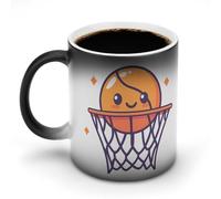 Basketball Hoop Cute Ceramic Coffee Mug Heat Sensitive Color Changing Cups for Office Home
