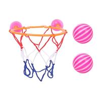 Basketball Hoop for Bathroom - Strong Suction Goal, 2 Mini Soft Balls, Water Play Toy for | Indoor Bath Activity for , SP Set