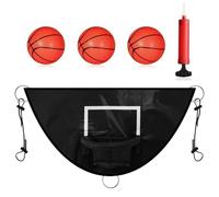 Basketball Hoop for Trampoline - Multipurpose Weather Resistant Rim Kit, Durable Bounce Game Accessory, Portable Outdoor Play Set | Family Use for Summer Fitness Training