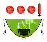 Basketball Hoop for Trampoline - PVC Waterproof Backboard Kit, Wear-resistant Outer Rim, Heavy Duty Safety Attachment | Includes Pump Ball, Easy to Install Sports Equipment, Fun in the Rear