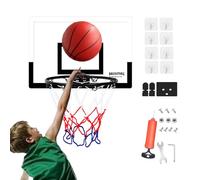 Basketball Hoop Indoor - Basketballs for Kids and Adults | Basketball Hoop on Door | Indoor Basketball Game with Ball and Pump | Basketball Hoop | No Drilling Sports Toys