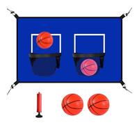 Basketball Hoop Outdoor - Portable Basketball Goal Trampoline Hoop - Waterproof Net Attachment with Balls & Pump, Kids Sports Toys for Playground Backyard Indoor