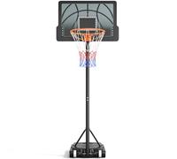 Basketball Hoop Outdoor, Yohood Basketball Hoop and Stand Portable Adjustable Height Net Set System on Wheels Sturdy Backboard for Game Park Garden Indoor