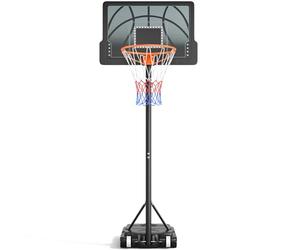 Basketball Hoop Outdoor, Yohood Basketball Hoop and Stand Portable Adjustable Height Net Set System on Wheels Sturdy Backboard for Game Park Garden Indoor
