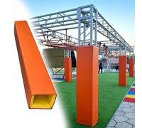 Basketball Hoop Padding for Square Pole, 5 ft Foam Column Protector, 4 Side Wrapped Cushion Pad for Outdoor Indoor All-Weather Use