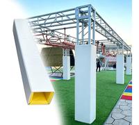 Basketball Hoop Padding for Square Pole, 5 ft Foam Column Protector, 4 Side Wrapped Cushion Pad for Outdoor Indoor All-Weather Use