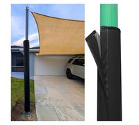Basketball Hoop Padding,Universal Round Post Padding for Playground & Basketball Poles, 5-8ft Tall Protective Foam Wrap for Metal Pipes & Awning Poles (Black, H-7', Dia 10")