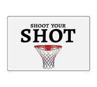 Basketball Hoop Vintage Metal Signs Shoot Your Shot Motivational Creative Tin Sign Poster For Home Outdoor Pub Garden Kitchen Bar Room Garage 14x20cm