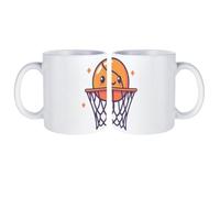 Basketball Hoop White Ceramic Coffee Mug with Handle