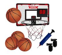 Basketball Hoop with 4 Balls,Mini Kids Over Door Basketball Hoop,Automatic Scoring Indoor Outdoor Basketball Game Toy Gift for Adults Boys Girls Age 3-12 Years