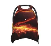 Basketball in Fire Baby Car Seat Cover Soft Baby Nursing Cover Infant Carseat Stroller Cover for Girls and Boys
