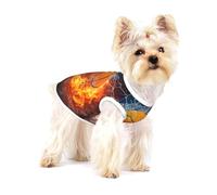 Basketball In Water And Fire,Cotton Sleeveless Pet T-Shirt Soft Stretchy Puppy Breathable Vest,L