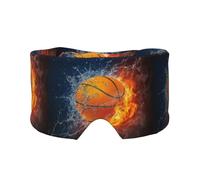Basketball in Water and Fire, Full Eye Covers Light Blocking Eye Mask Sleep Eye and Ear Muffs