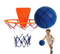 Basketball Indoor - Muffled Sound Practice Set, 30cm Mounted Rim Training Component, Silent Rebound Physical Fitness Tool, High Density Resilient Foam Sphere | No Noise Activity for Youth & Residents