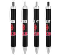 Basketball is MyCute Ball Point Pen Retractable Fine Point 0.5mm Pen Smooth Writing for Home Office pattern 4088