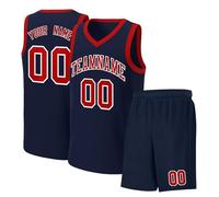 Basketball Jersey Men, 2 Piece Basketball Jersey and Shorts, Personalized Printed Name & Number Sleeveless Jersey Vest T-Shirt + Shorts Custom Training Suit A15