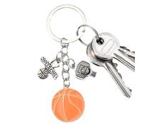 Basketball Keychain - Metal Sports Accessory, Creative Ball Pendant | Stylish Mini Gift, Durable Fashion Jewelry Charm for Athletes Fans Collectors Souvenir Decoration for Men Women Boys Girls Bags