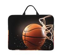 Basketball Laptop Case Sleeve 14 inch Shockproof Protective Notebook Case Travel Laptop Bag with Handle Waterproof Computer Cover Briefcase Handbags for Men Women