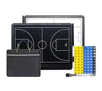Basketball LCD Coaching Board, Black, 13.3" LCD Electronic Soccer Coaching Board, with Storage Bag and Magnetic Chess Pieces, Double-Sided, for Competition