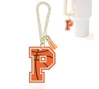 Basketball Letter Charm Accessories for Stanley Cup Initial Keychain Charm for Stanley Tumbler,Purse Backpack,Basketball Gifts for Teen Boys Girls Mom Coach Athlete