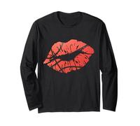 Basketball Lipstick Kiss Lips for Basketball Players & Fans Long Sleeve T-Shirt