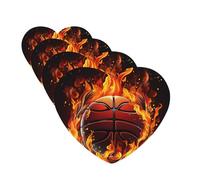 Basketball logo with flames Car Air Freshener Cards for Women Men 4 Pack Cute Car Accessories Long Lasting Scent Car Diffuser Hanging Auto Aromatherapy Tablets Car Fresheners Gifts