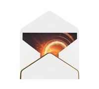 Basketball Luxury Pearl Paper Greeting Card With Gold Border, Blank Inside, With Envelope - Birthday, Wedding, Christmas, Valentine