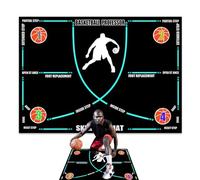 Basketball Mats for Exercise, Rubber Basketball Non-Slip Dribble Mat | Silent and Shock Absorption Exercise Mat, Portable for Kids and Adults, Home Training