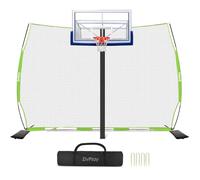 Basketball Net Catcher Basketball Backstop Net Basketball Barrier Nets for Backyard 12 x 10 ft Rebounder to Guard Rebound and Return Basketball with Sand Bags and Carry Bag