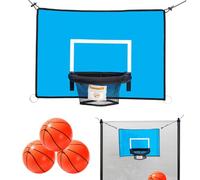 Basketball Net for Trampoline - Basketball Game with Balls for Trampoline | Protective Net for Gymnasium Garden Playground