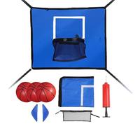 Basketball Net for Trampoline - Waterproof Net,with 3 Balls Trampoline Hoop - for Kids Adults Lovers Indoor Outdoor Backyard Home Playroom