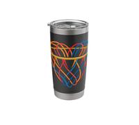 Basketball Net Heart Stainless Steel Insulated Tumbler