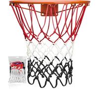 Basketball Net Replacement Heavy Duty, Professional On-Court Quality, Fits Outdoor Indoor Standard Rim, All Weather Anti Whip Red and white style