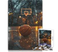 Basketball Nostalgia 1000 Piece Jigsaws Learning Game for Skill Practice Thoughtful Gift for Happy Moments Size 50x75cm