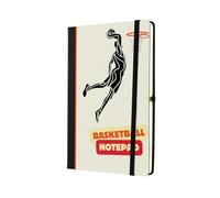 'Basketball Notepad' A5 Sized Lined Paper Scrapbook - Basketball Fan Idea for Friends and Family (note-ha23-basket)