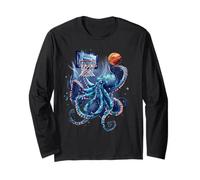 Basketball Octopus Slam Dunk Basketball Player Artwork Long Sleeve T-Shirt