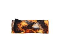 Basketball on Fire and Water Flame Splashing Baby Bow Headband, Soft Stretchy Hair Band for Newborns and Infants, Cute Bow Knot Headwear for Parties and Gifting