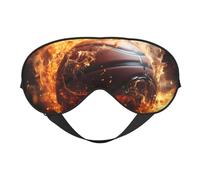 Basketball On Fire and Water Flame Splashing Soft Eye Mask. Unisex, Comfortable and Breathable, Suitable for Daily Rest. Helps You Quickly Enter Deep Sleep.