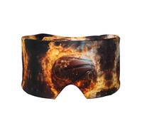 Basketball on Fire and Water Flame Splashing Unisex Side Sleeping Headband, Sleeping Eye Mask and Ear Muffs, (26.8 * 4.3 inches), Indoor and Outdoor Travel Yoga Adjustable Comfort Eye and Ear Muffs,