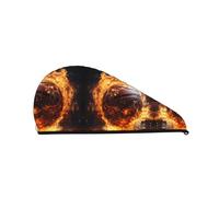 Basketball on Fire and Water Flame SplashingShower Cap:good water absorption performance and is suitable for fairies with all kinds of hair types