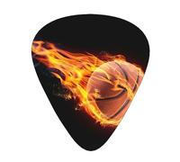 Basketball On Fire Guitar Paddle 12 Pack Guitar Pickup Suitable For Playing Acoustic Guitars, Electric Guitars, Etc.