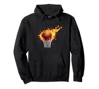 Basketball on Fire Pullover Hoodie